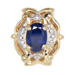 B589 14K SAPPHIRE SLIDE. 